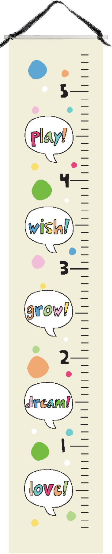 Playful Word Hanging Growth Chart