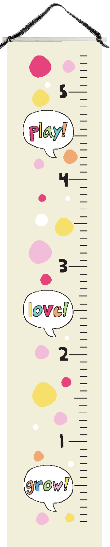 Play Love Grow Pink Hanging Growth Chart